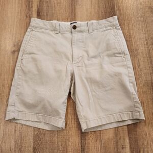 J.Crew Khaki Chino Shorts Mens 30 9" Inseam Classic Cotton Flat Front Preppy